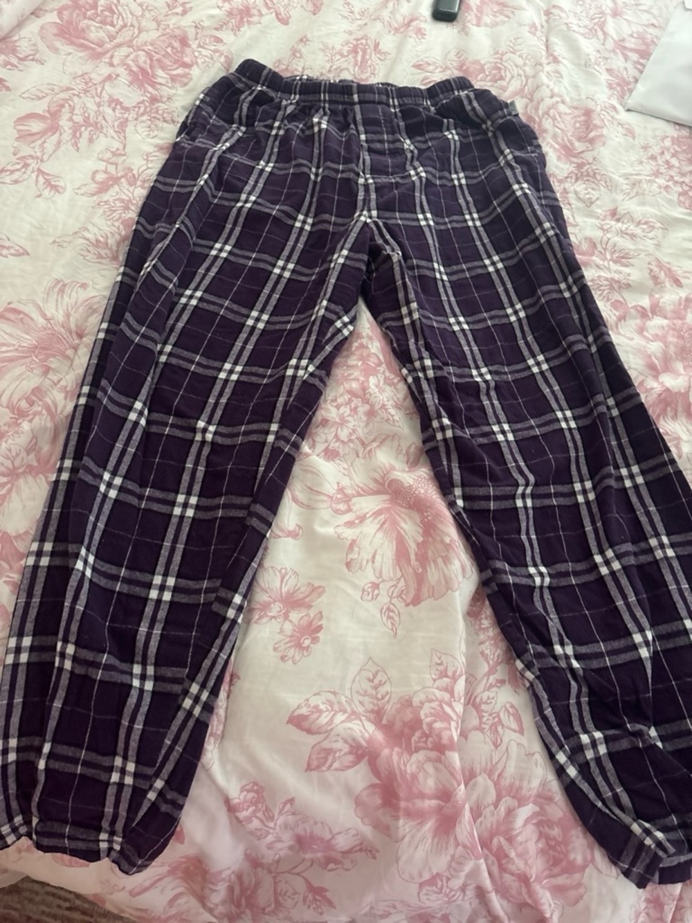 High Point University Plaid Flannel Lounge Pants - Purple